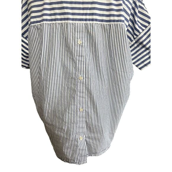 MADEWELL Courier Button-Back Shirt in Stripe Mix XS - Picture 10 of 11